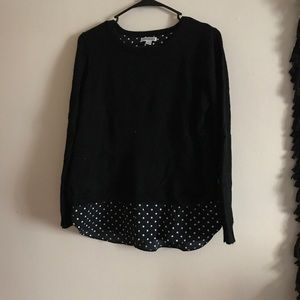 Black & white poka dot sweater